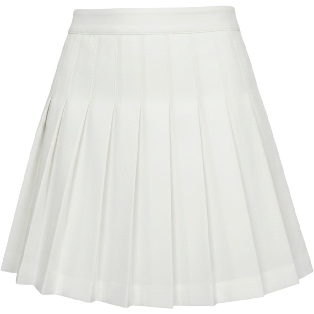 NWOT 14 BANANA REPUBLIC white pleated linen skirt circa 2013 unworn 22.5 length